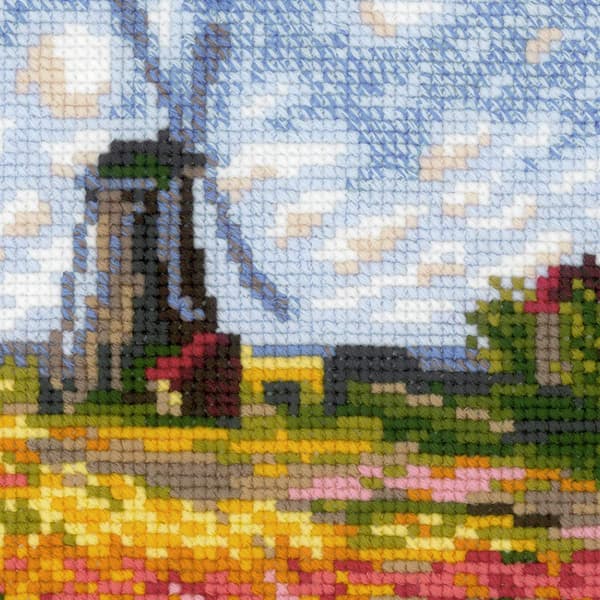 Broderikit Riolis "Tulipanfelt efter Monet" 33x25 cm
