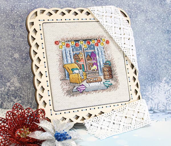 Broderikit MP Studia "Mysig hörna" 11x11 cm