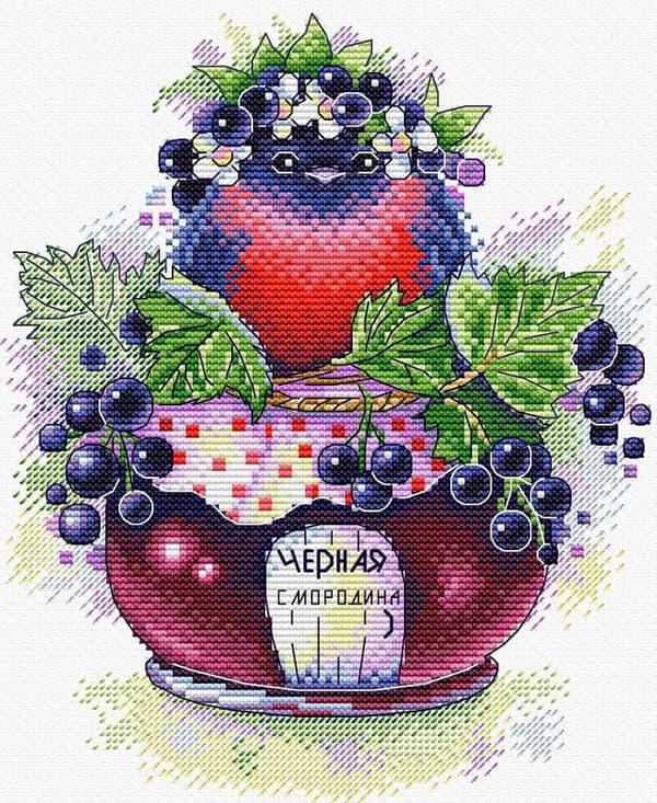 Broderikit MP Studia "Sjungande vinbär" 18x22 cm