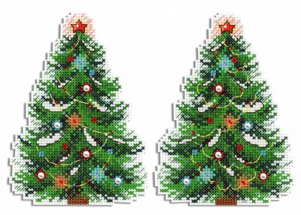 Broderikit plastic canvas MP Studia "Julskönhet" 10x14 cm
