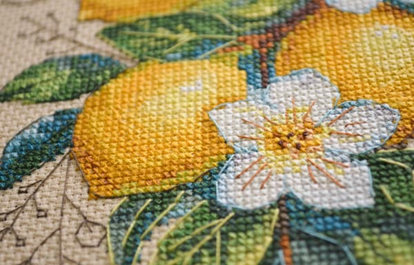 Broderikit Abris Art "Citronstemning" 14x21cm