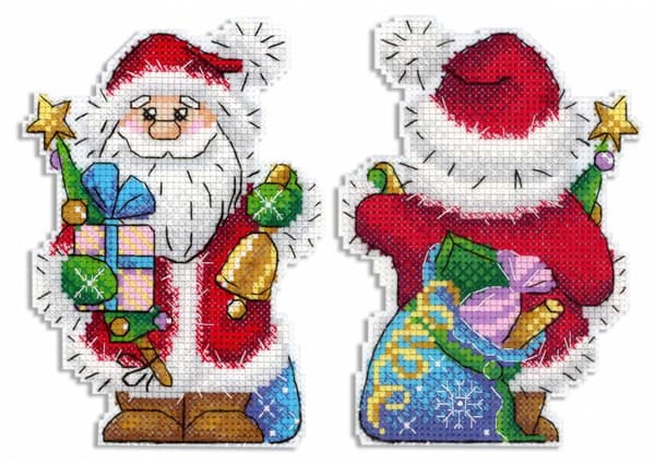 Broderikit plastic canvas MP Studia "Festlig gäst" 10x13 cm