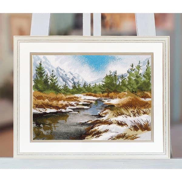 Broderikit Oven "Foråret kom" 26x20cm