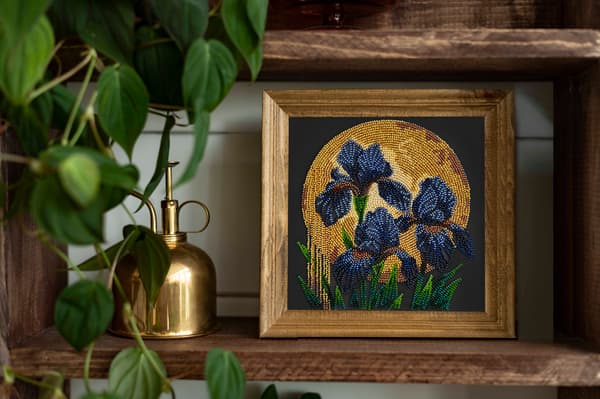 Perlebroderi Abris Art "Dans i gyldent lys" 20x20cm