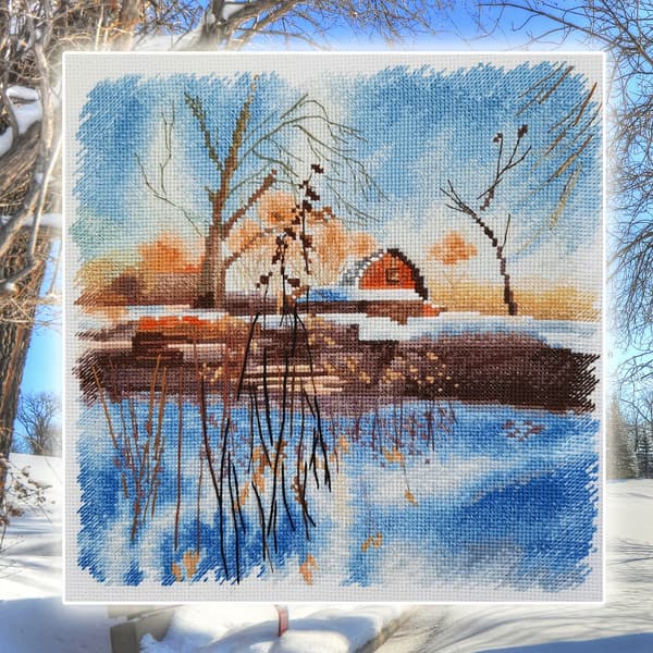 Broderikit RTO "Frost og sol" 21.5x21 cm