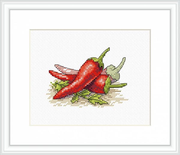 Broderikit MP Studia "Röd peppar" 11x9 cm