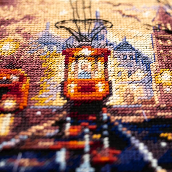 Broderisett Magic Needle "Nattsporvogn" 27x20 cm
