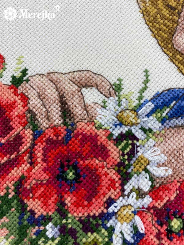 Broderikit Merejka K-250 - "Blomsterhat" 21x25 cm