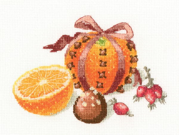 Broderikit RTO "Julfrukt" 15x10.5 cm