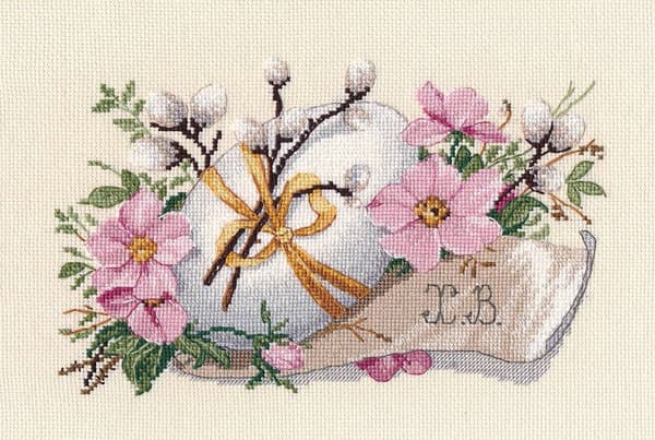 Broderikit Oven "Påskdag" 22x14 cm