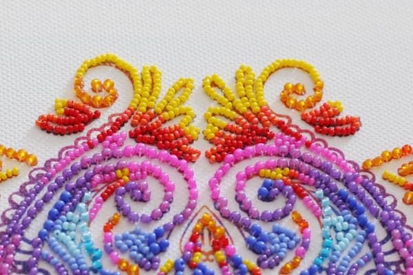 Broderikit med pärlor Abris Art "Pärlvattenfall" 32x32 cm