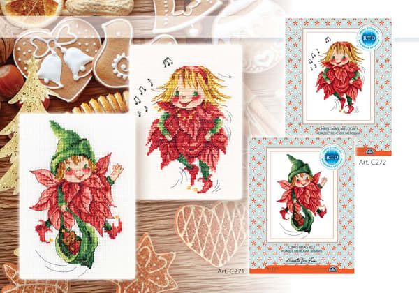Broderikit RTO "Julemelodier" 11x14.5 cm