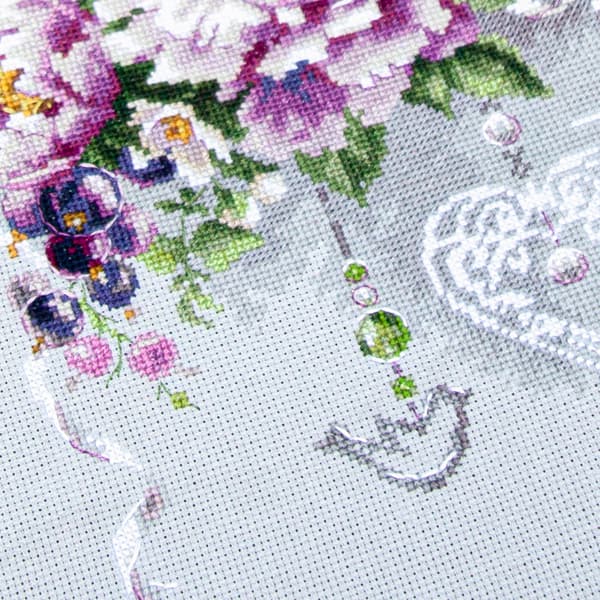 Broderisett Magic Needle «Blomsterdekor» 27x23 cm