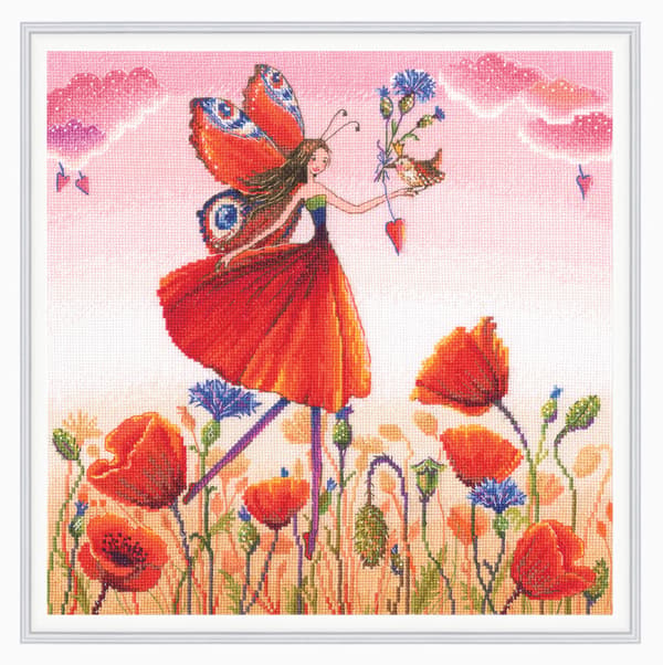 Broderikit RTO "Valmuefarve" 29x29cm