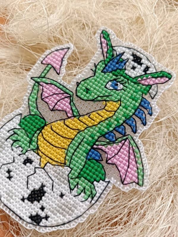 Broderisett Plastic Canvas Oven "Drake. Magnet" 7,5x9,7 cm