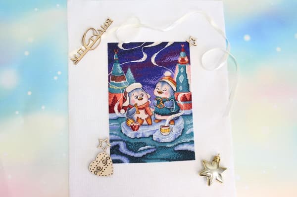 Broderikit MP Studia "Varmt samtal" 14x20 cm
