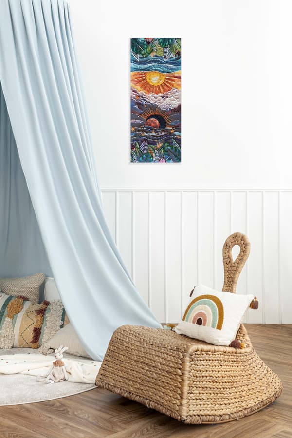 Perlebroderi Abris Art "Mellem dag og nat" 40x16cm