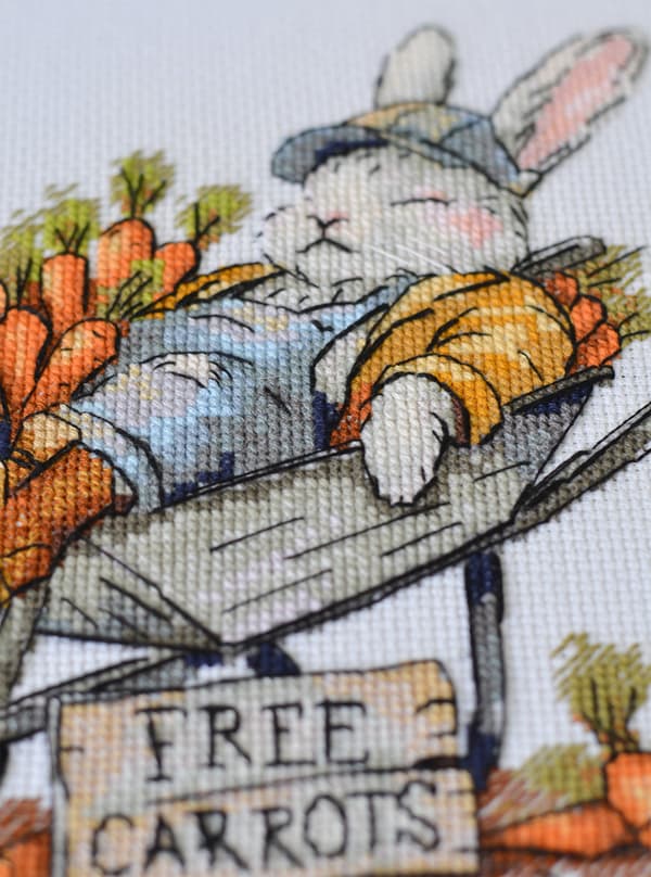 Broderikit Abris Art "Gratis morötter" 20x18cm