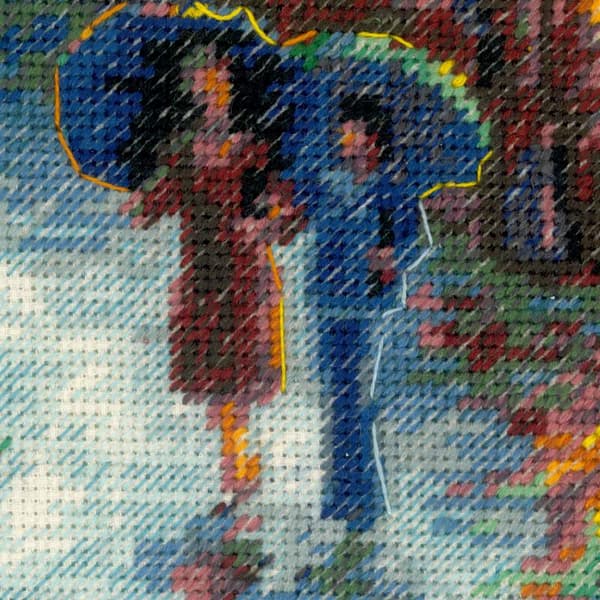 Broderisett Riolis "Regnfull sommer" 30x30 cm