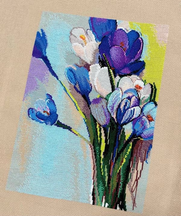 Broderikit Oven "De synger for dig" 21x30 cm