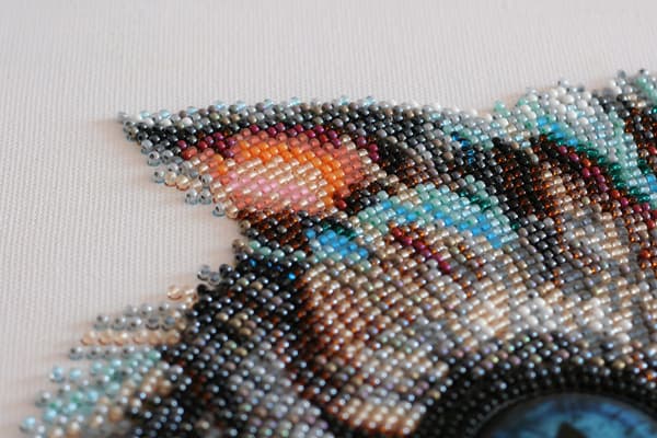 Perlebroderi Abris Art "Cheshirekatten" 32x27 cm
