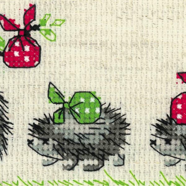 Broderikit Riolis "Pindsvin" 24x8 cm