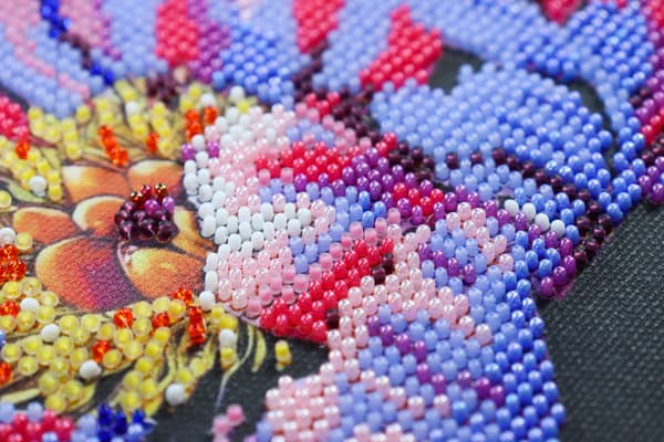 Perlebroderi Abris Art "Blomstringstid" 20x20 cm