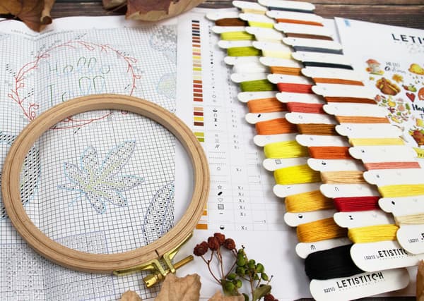 Broderikit LetiStitch L8221 - "Höstsampler" 28x27 cm