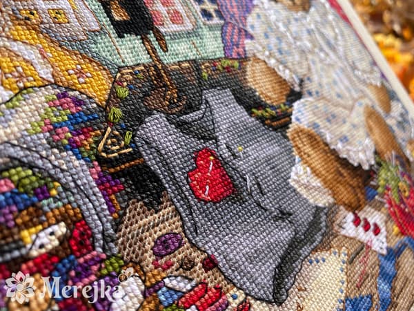 Broderikit Merejka K-203 - "Bamsekläder" 29x36 cm