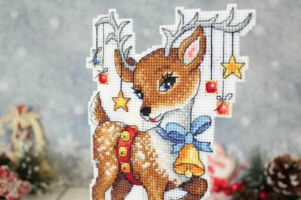 Broderisett Plastic Canvas MP Studia "Julebukk" 12x17 cm