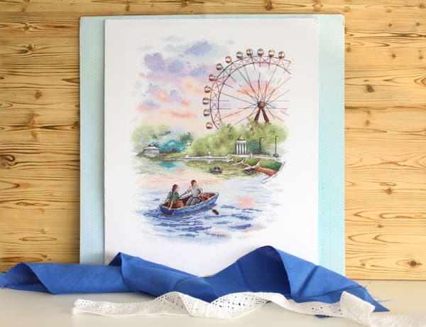 Broderikit MP Studia "I parken" 25x34 cm