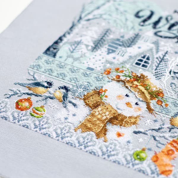 Broderikit Magic Needle "Hej, vinter!" 26x26 cm