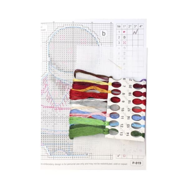 Broderisett Plastic Canvas MP Studia "På fest" 8x13 cm