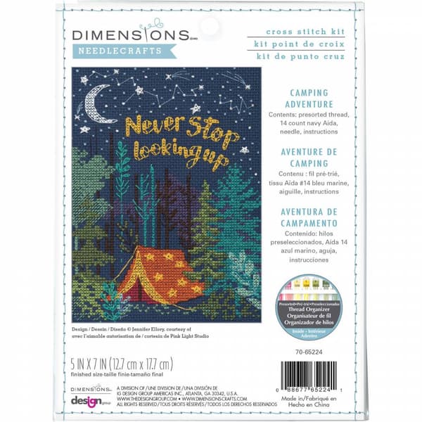 Broderisett Dimensions "Campingeventyr" 12.7x17.7 cm