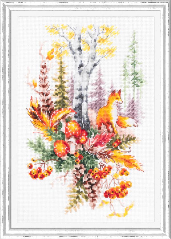 Broderisett Magic Needle "Høstskogens ånd" 17x27 cm