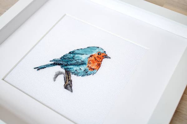 Broderikit Luca-S B1167 - "Blåfågel" 8.5x8 cm