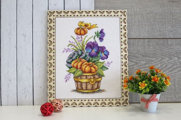 Broderikit MP Studia "Pumpabuket" 14x21,5 cm