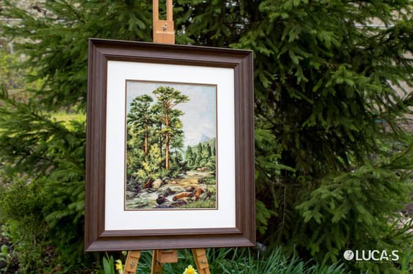 Broderikit Luca-S B522 - "Bjergflod" 34x47,5 cm