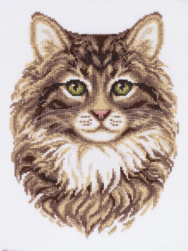 Broderikit Panna "Sibirisk kat" 28x21cm