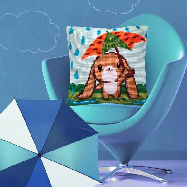 Broderikit Pude Collection D`Art 5498 - "Sommerregn" 40x40cm