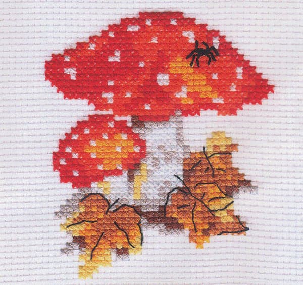 Broderikit Alisa "Svampar" 9x10 cm