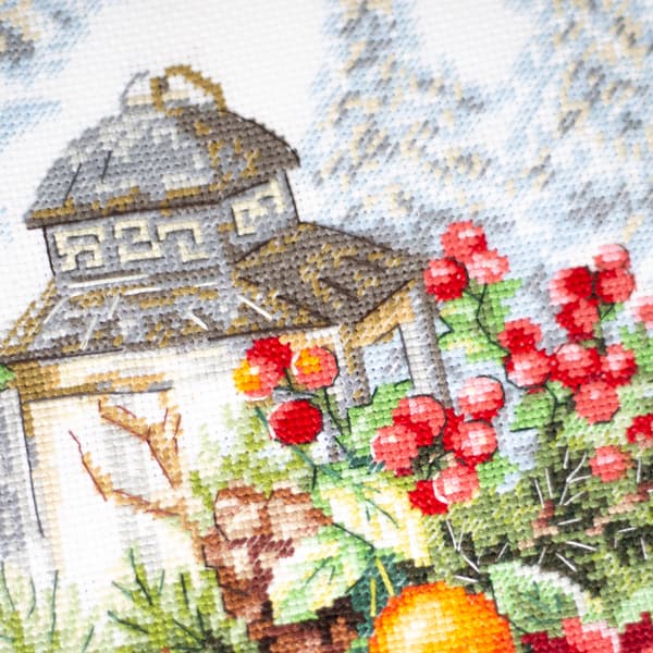 Broderikit Magic Needle "Vinterens duft" 26x26 cm