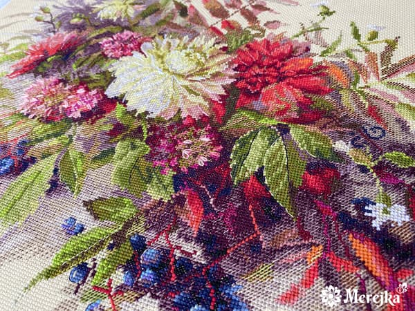 Broderisett Merejka K-218 - "Høsthemmeligheter" 30x40 cm
