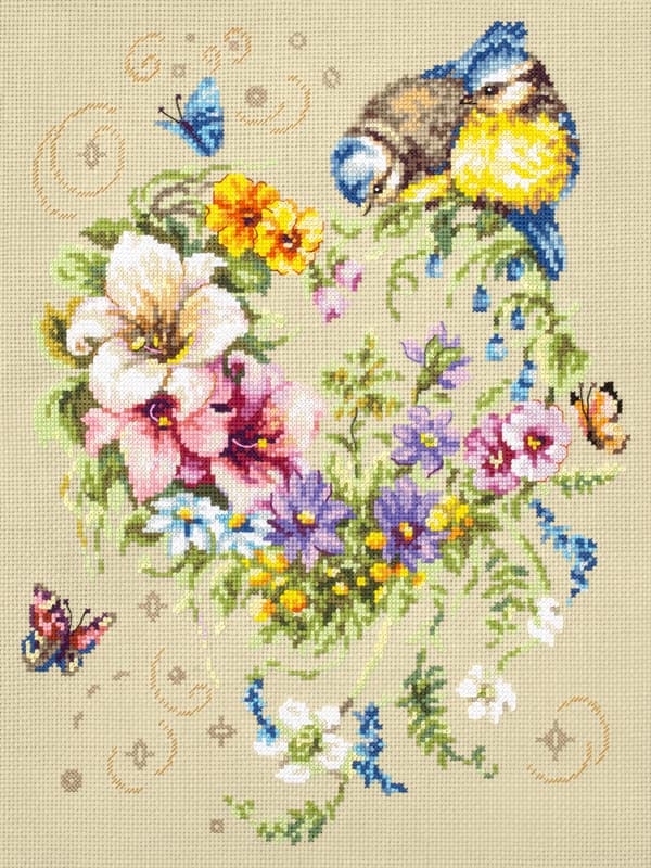Broderikit Magic Needle "Ditt hjärtas melodi" 26x34 cm
