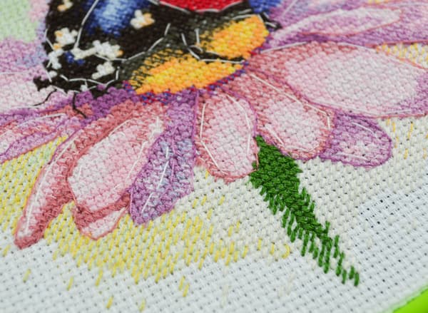 Broderikit Abris Art "Tryk og solskin" 17x17cm