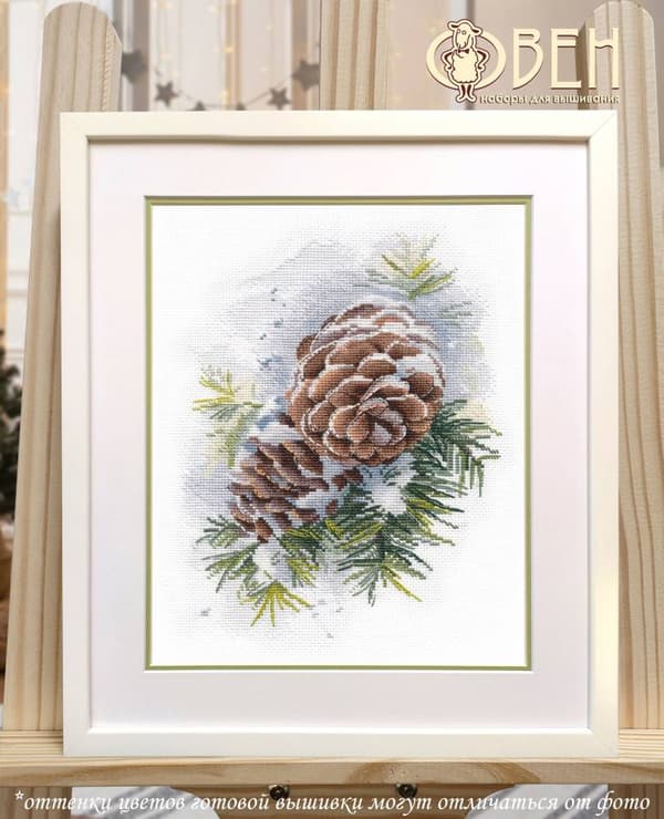 Broderikit Oven "Vinterkogler" 17x23 cm