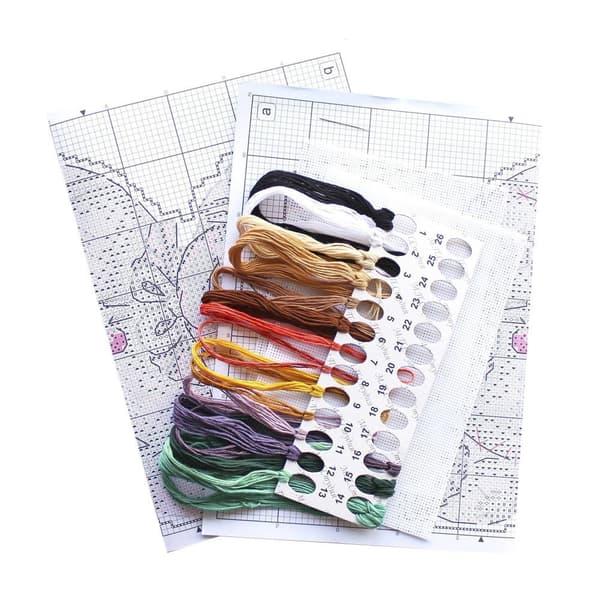 Broderisett Plastic Canvas MP Studia "Fugleskremsel" 12x16 cm