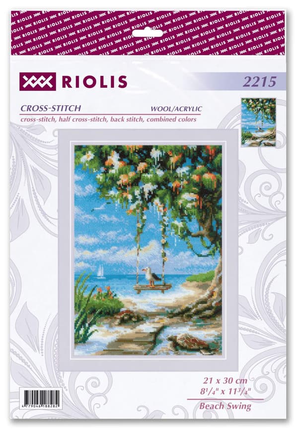 Ristipistopakkaus - Riolis "Rantakeinu" 21x30cm