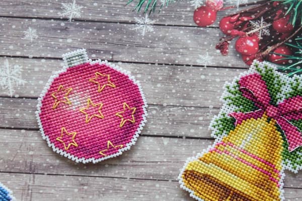 Broderikit plastic canvas MP Studia "Julmagneter" 6x9 cm
