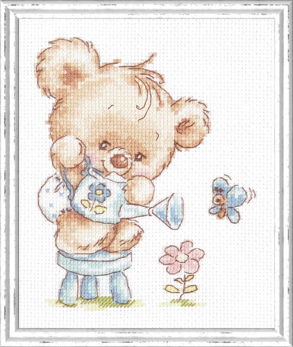 Broderisett Magic Needle "Min blomst" 12x14 cm
